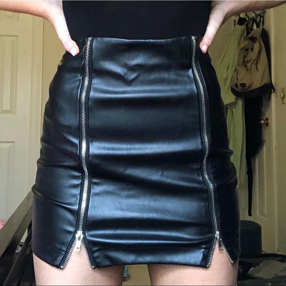 Black Leather Skirt